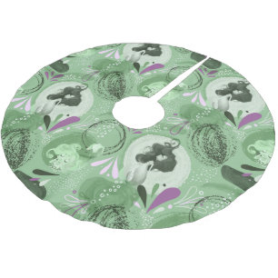 Whimsical Mermaids Green Abstrakt Polyester Weihnachtsbaumdecke