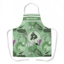 Whimsical Mermaids Green Abstrakt