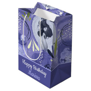 Whimsical Mermaids Lila Abstrakt Mittlere Geschenktüte