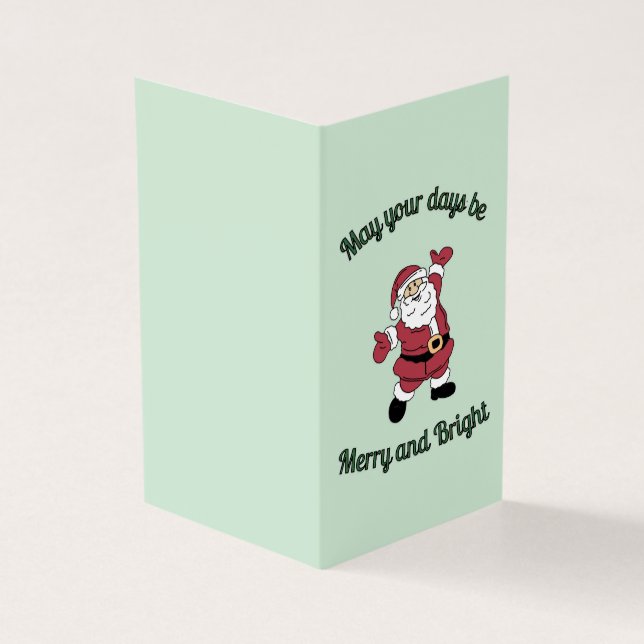 Whimsical Merry Santa Xmas Card (Vorderseite)