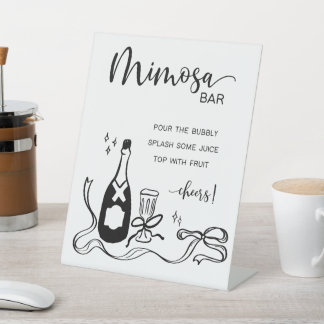 Whimsical Mimosa Bar  Sockelschild