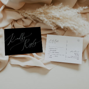 Whimsical Minimal Script   Black Menu Choice UAWG Postkarte