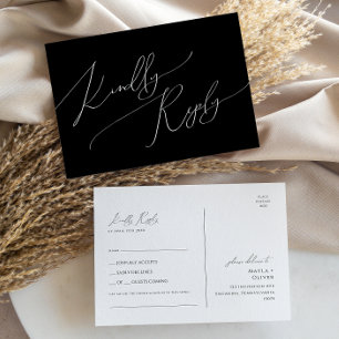 Whimsical Minimal Script   Black Song Request UAWG Postkarte