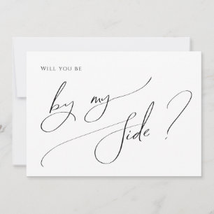 Whimsical Minimal Script By My Side Heiratsantrags Einladung