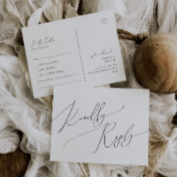 Whimsical Minimalist Script Song Request RSVP