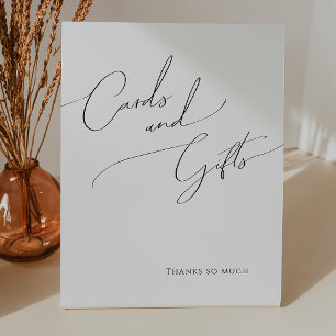 Whimsical Minimalistisch Script Cards und Geschenk Sockelschild