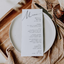 Whimsical Minimalistisch Script Wedning Dinner