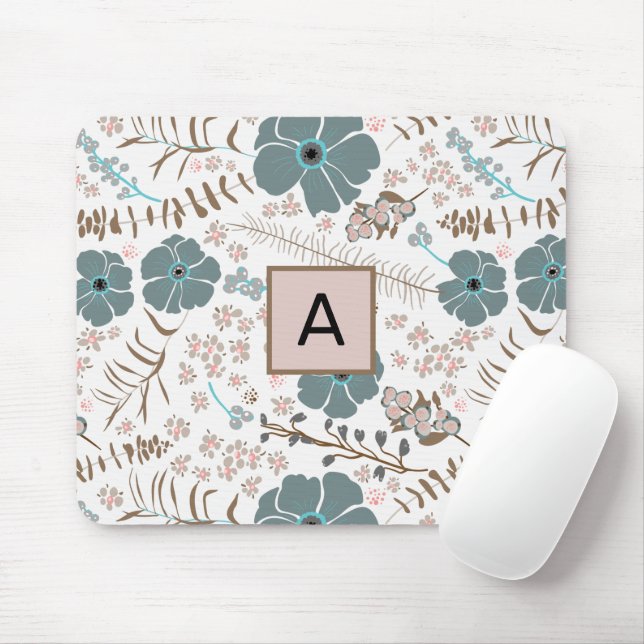 Whimsical Mix Aquamarin Graurosa Fliegend Personal Mousepad (Mit Mouse)