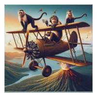 Whimsical Monkey Aviators erobern den Himmel!