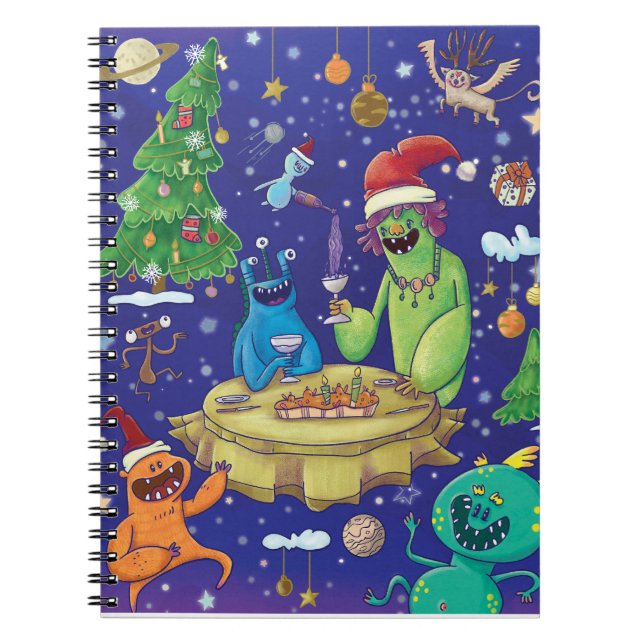 Whimsical Monsters Illustration Notebook Notizblock (Vorderseite)