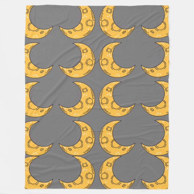 Whimsical Moon Fleecedecke (Vorderseite)