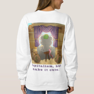 Whimsical Mouse Vendor – Cute Hat Booth Character Sweatshirt