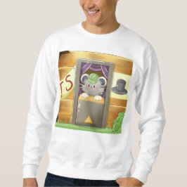 Whimsical Mouse Vendor – Cute Hat Booth Character  Sweatshirt