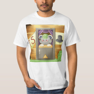 Whimsical Mouse Vendor – Cute Hat Booth Character T-Shirt