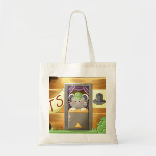 Whimsical Mouse Vendor – Cute Hat Booth Character Tragetasche