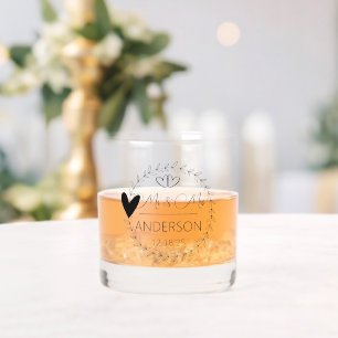 Whimsical Mr. and Mrs. Individuellen Namens Gastge Whiskyglas