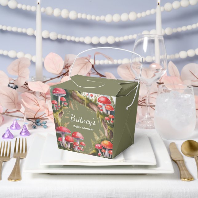 Whimsical Mushroom Baby Shower Geschenkschachtel (Hochzeit)