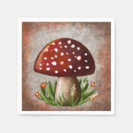 Whimsical Mushroom & Fungi Motif – Nature-Inspired Serviette