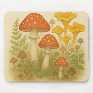 Whimsical Mushroom Mouse Pad - Cocktailcore Mousepad