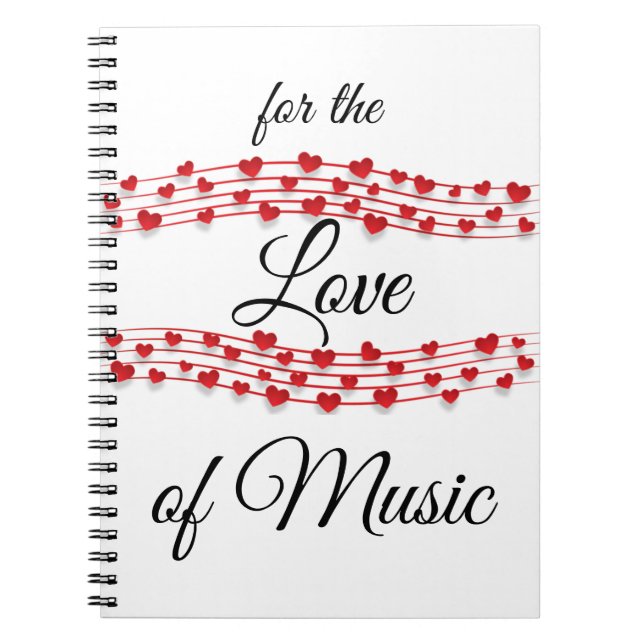 Whimsical music "For the Liebe of music" Notizblock (Vorderseite)