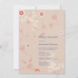 Whimsical Nature Baby Shower Einladungskarte