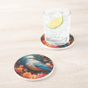 Whimsical Nature Blue Bird Getränkeuntersetzer