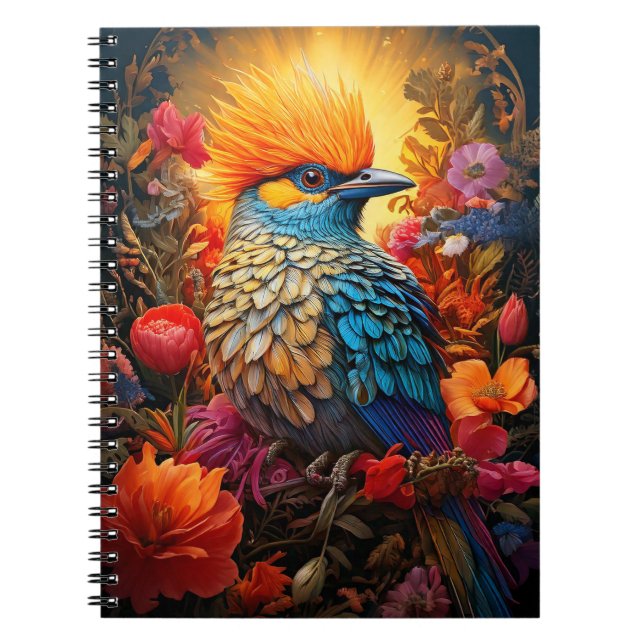 Whimsical Nature Blue Bird Nr. 2 Notizblock (Vorderseite)