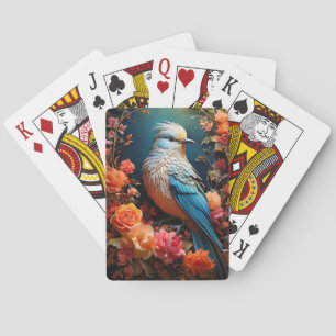 Whimsical Nature Blue Bird Spielkarten