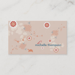 Whimsical Nature Mommy Calling Card Telefonnummerkarte