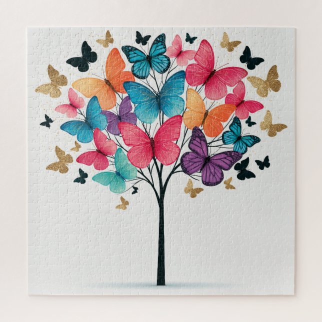 Whimsical Nature Schmetterling Baum des Lebens (Vertikal)