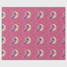 Whimsical neon Halloween Hexe, Halloween Hexe, Geschenkpapier