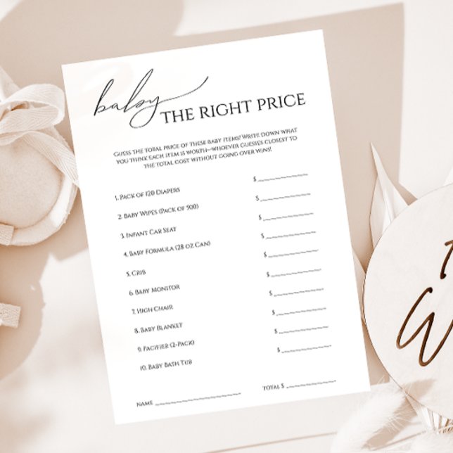 Whimsical Neutral Baby Dusche die richtige Preiska Einladung (Von Creator hochgeladen)