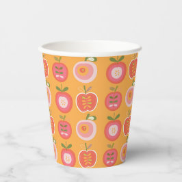 Whimsical Niedlich Apple Pattern Baby Dusche Pappbecher