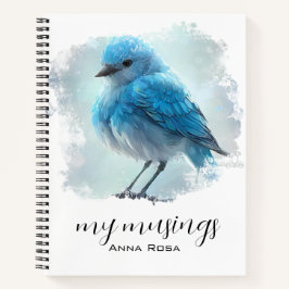 *~* Whimsical Niedlich Detailed Blue Bird AP54 Art Notizbuch