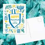 Whimsical Niedlich Dreidel Menorah CUSTOM HANUKKAH Feiertagspostkarte<br><div class="desc">Perfekte niedliche Karte für einen lustigen Urlaub! Handgemachte Kunst für Sie! Vollständig anpassbar! Klicken Sie auf "Personalisieren" oben, um den Text zu bearbeiten. Klicken Sie auf "Bearbeiten mit dem Designwerkzeug", um die Schriftart, Farben und Einstellungen anzupassen. (Karo auch mein Shop für alternative Designs) Dies ist eine Postkarte, Karo meinen Shop...</div>