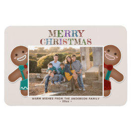Whimsical Niedlich Gingerbread Frohe Weihnachts-Fo Magnet