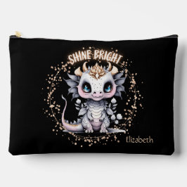 Whimsical Niedlich Golden "Shine Bright" Kleiner D Zubehörtasche