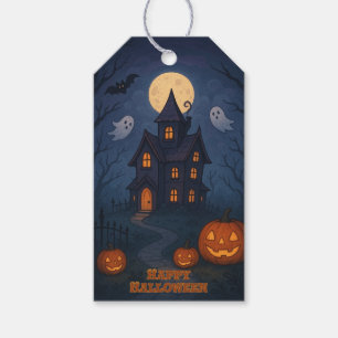 Whimsical Niedlich Spooky Spuk House   Halloween- Geschenkanhänger