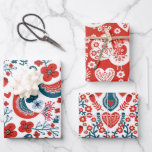 Whimsical Nordic Christmas Birds Geschenkpapier Set<br><div class="desc">Mit diesem festlichen Packpapier mit 3 verschiedenen Whimsical Vogel Designs können Sie Ihre Geschenke an Liebende aufreißen. 
Wählen Sie "Klicken Sie,  um weitere Anpassungen vorzunehmen",  um die Hintergrundfarbe anzupassen oder die Mustergröße anzupassen. Für Fragen stehen wir Ihnen gerne zur Verfügung.</div>