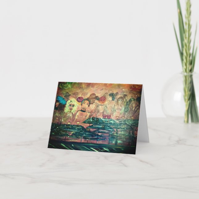 Whimsical Note Card, Gruß, Einladung (Vorderseite)