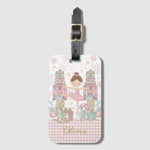 Whimsical Nutcracker Pastell Pink Weihnachtsballet Gepäckanhänger