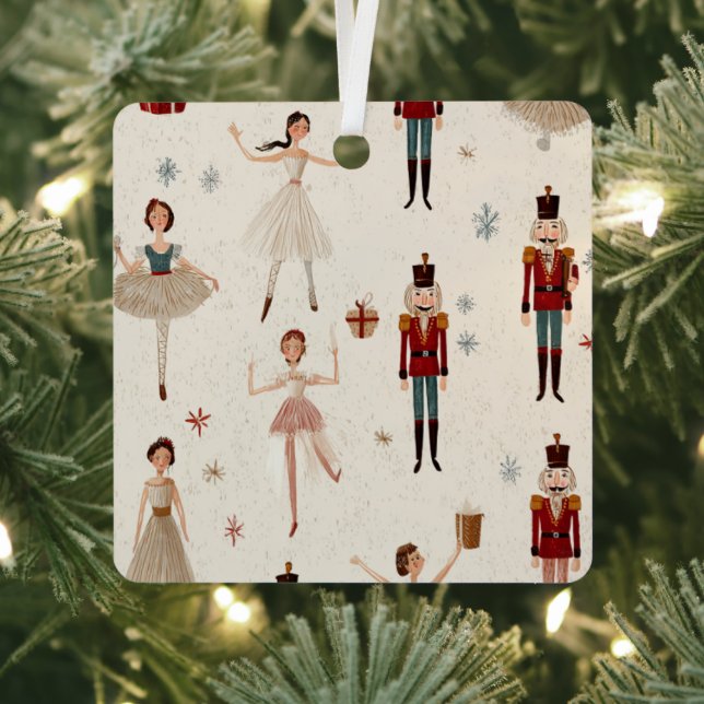 Whimsical Nutcraker Christmas Ornament Aus Metall (InSitu)