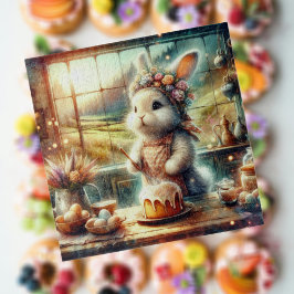 Whimsical Oaster Bunny Baker Country Küche
