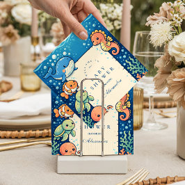 Whimsical Ocean Friends Baby Shower Serviette