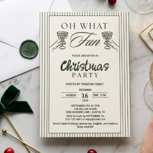 Whimsical Oh Was Für Ein Spaß Cocktail Weihnachtsf Einladung