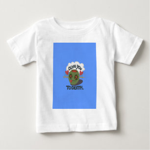 Whimsical "Olive My Heart" Funny Face Design Baby T-shirt