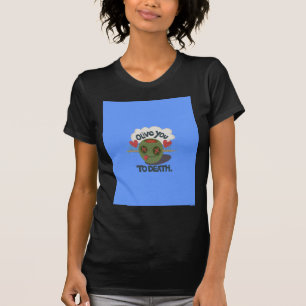 Whimsical "Olive My Heart" Funny Face Design T-Shirt