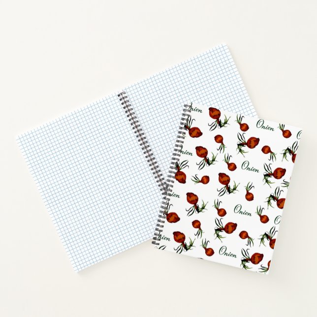 Whimsical Onion Pattern Notebook Notizbuch (Innenseite)