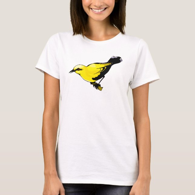 Whimsical Oriole Bird T-Shirt (Vorderseite)