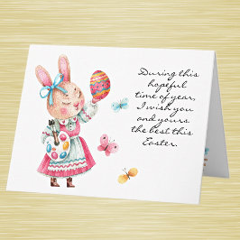 Whimsical Ostersegnung Aquarell Note Card Karte